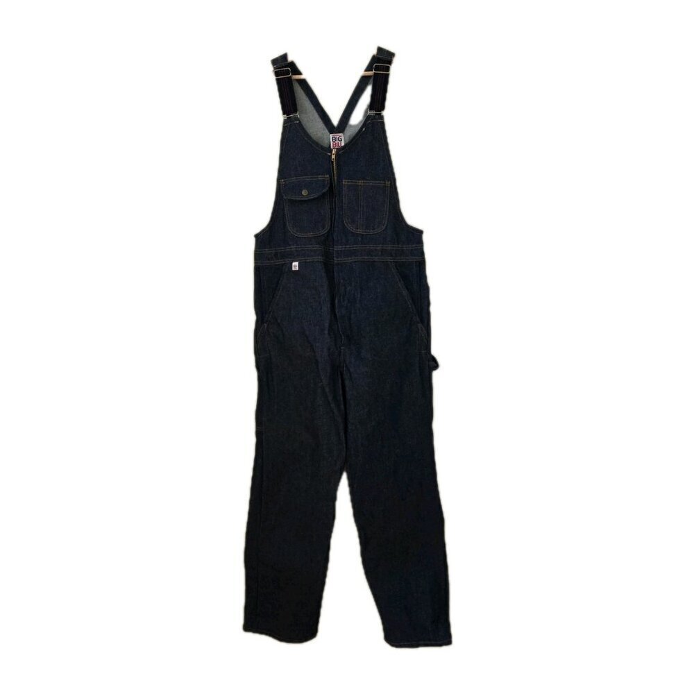 Classic Dark Blue Denim Overalls for Men